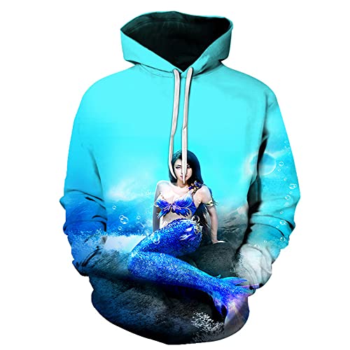 Sudaderas con Capucha Hombre 3D Creative Beach Seaside Landscape Printing Sudadera Hombre Primavera Otoño Nueva Pareja General College Youth Sudadera con Capucha Hombre LD-3941 L