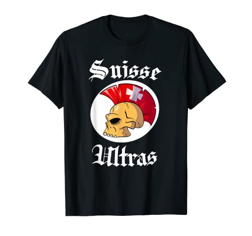 Suisse Ultras Mohawk Skull Swiss Sport Supporter Switzerland Camiseta