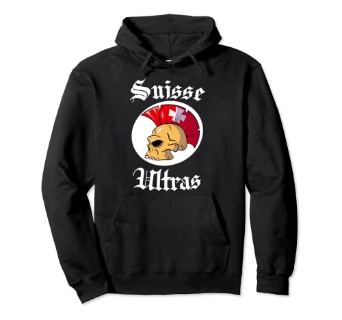 Suisse Ultras Mohawk Skull Swiss Sport Supporter Switzerland Sudadera con Capucha