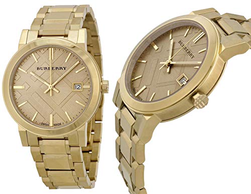 Suizo Rara Oro Fecha Dial 38mm Unisex Hombres Mujeres Reloj De Pulsera La Ciudad BU9033