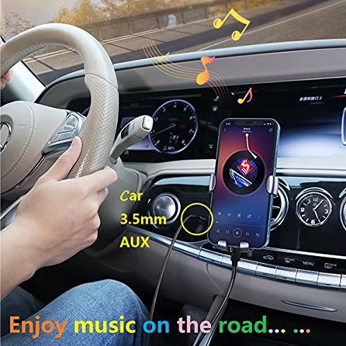 sunshot Cable de Audio AUX de Coche actualizado para iPhone 7 8 X XS MAX XR, Accesorios de Cable Auxiliar Premium de 3.5 mm para iPhone, iPad, iPod Home/Car Stereo, Altavoces, Auriculares (Negro)