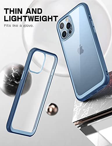 SUPCASE Funda iPhone 13 Pro MAX 6.7 Pulgadas [Unicorn Beetle Style] Delgado Resistente Case Premium Protectora Transparente - Azul