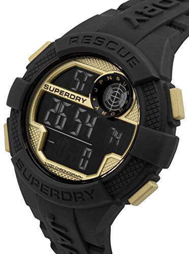 Superdry Reloj Hombre de Digital con Correa en Silicona SYG193BG