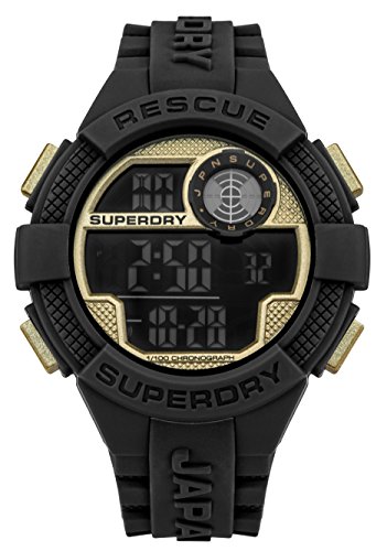 Superdry Reloj Hombre de Digital con Correa en Silicona SYG193BG