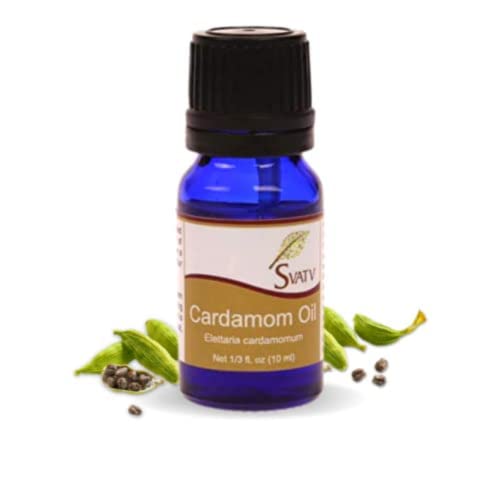 SVATV Cardamom - Aceite esencial de grado terapéutico, aceites de aromaterapia, aceite de fragancia para difusor de yoga y masajes propios, cuidado personal 10 ml