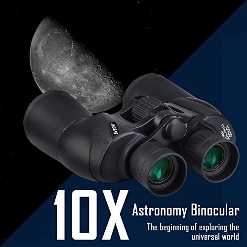 Svbony SV206 Prismaticos, 10x50 Prismaticos para Adultos, HD FMC Lens Bak4 Porro Prism Binoculares Impermeable Estuche de Transporte para Observación de Aves, Estrellas, Luna, Safari