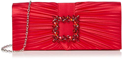 SwankySwans Chloe, Bolsa de Embrague para Mujer, Red, Medium