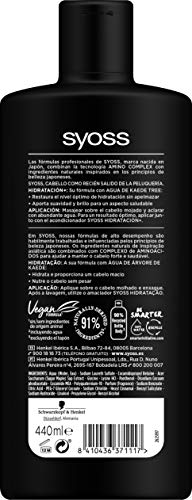 Syoss - Champú para pelo normal o seco - Hidratación+ - 6uds de 440Ml (2.640ml) – 48h de hidratación. Suavidad y brillo increíbles - Cabello como recién salido de la peluquería