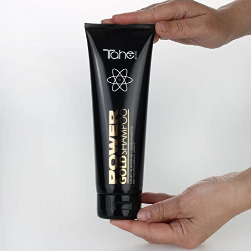Tahe Power Gold Shampoo Champú alisador antiencrespamiento, 250 ml