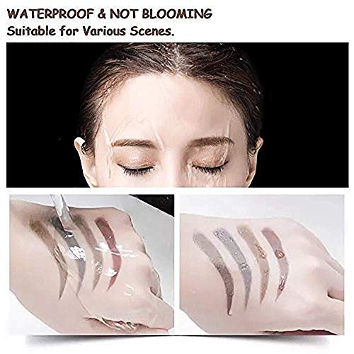 Tattoo Eyebrow Pen, 4 Puntos Microblading Para Cejas, Lápiz Para Cejas, Crea Un Maquillaje Profesional Duradero, Cejas Impermeables de Aspecto Natural Eyebrow Pen (2#Marrón)