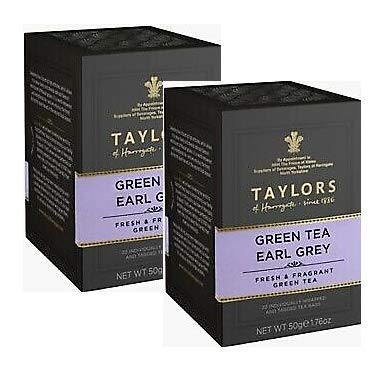 Taylors of Harrogate Green Tea con bergamota fresca y fragante - 2 x 20 bolsitas de té (80 gramos)