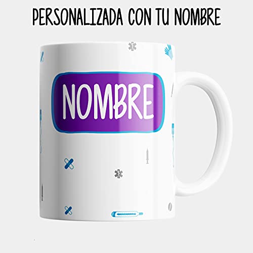 Taza Limpiadora Original Personalizada con Nombre | Mejor del Mundo Taza Profesiones de Cafe Desayuno para Regalar (Limpiadora)