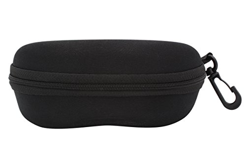 TBOC Funda Rígida Gafas de Sol – Estuche Negro Ligero con Cremallera para Cinturón Bolso Mochila y Coche para Guardar tus Gafas de Ver Lectura Natación Grandes y Pequeñas para Hombre Mujer y Niño