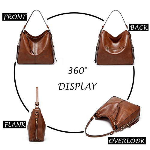 TcIFE Mujer Bolsos Hobo Bolsas Bandolera Tote Vintage Sintetico Moda Cuero Clásico ligero gran capacidad con Asa Casual Retro