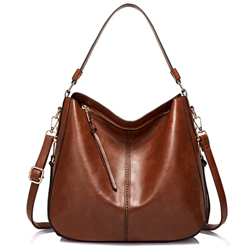 TcIFE Mujer Bolsos Hobo Bolsas Bandolera Tote Vintage Sintetico Moda Cuero Clásico ligero gran capacidad con Asa Casual Retro