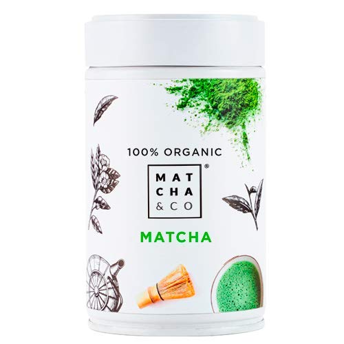 Té Matcha 100% Ecológico 80g [grado ceremonial]. Té Verde en polvo Orgánico de Japón. Té Matcha Orgánico. Té Verde Matcha Natural. Matcha & CO