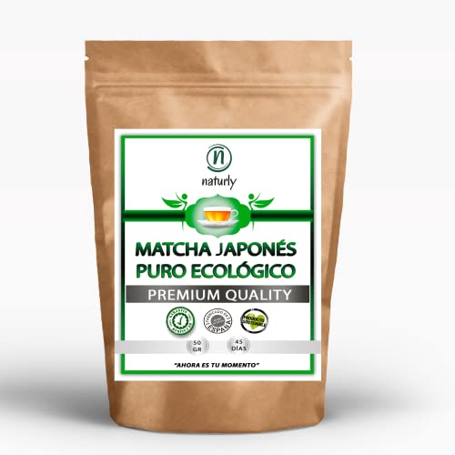 Té Matcha Órganico de Origen Japones en Polvo. Té Matcha Premium en formato de 50gr. Matcha Ceromonial Instantáneo Ecológico