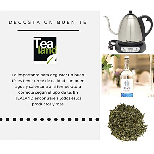 Tealand | Te Verde Sencha Orgánico | Hojas Sueltas, 100g | Te Ecologico y Natural | Aroma fresco, suave y ligero | Te verde Detox, diurético