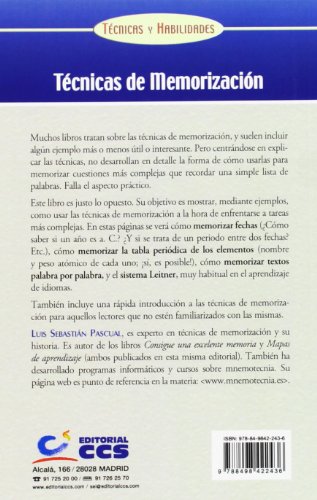 TÉCNICAS DE MEMORIZACIÓN: Casos prácticos: 7 (Técnicas y habilidades)