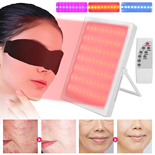 Terapia de luz LED, Luz de terapia de fotones faciales, solarium para la cara y la parte superior del cuerpo, Rejuvenecimiento de la piel Dispositivo de máquina de cuidado facial con control remoto qu