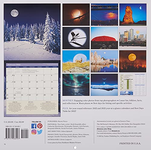 The 2022 Old Farmer's Almanac Moon Calendar