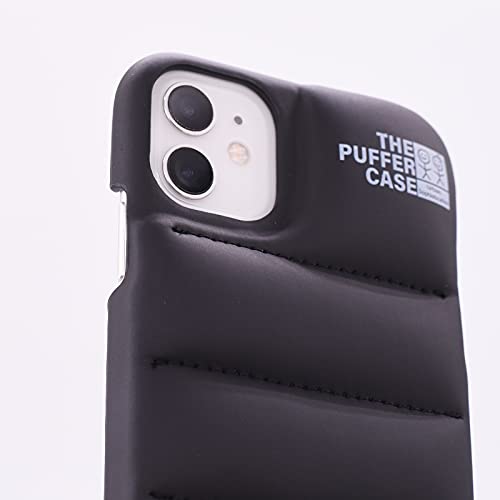 The Puffer - Funda protectora para iPhone 11 de 6,1 pulgadas 2019, 3D de lujo con plumón Soft Touch para iPhone 11 de 6,1 pulgadas (negro)