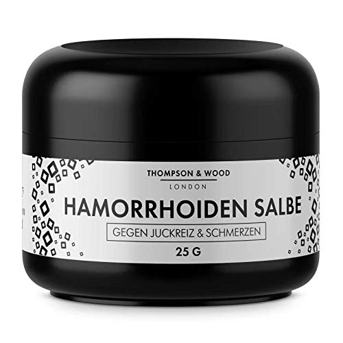 Thompson&Wood - Pomada para hemorroides, 25 g, tratamiento del dolor, picor, sangrado en la zona del ano