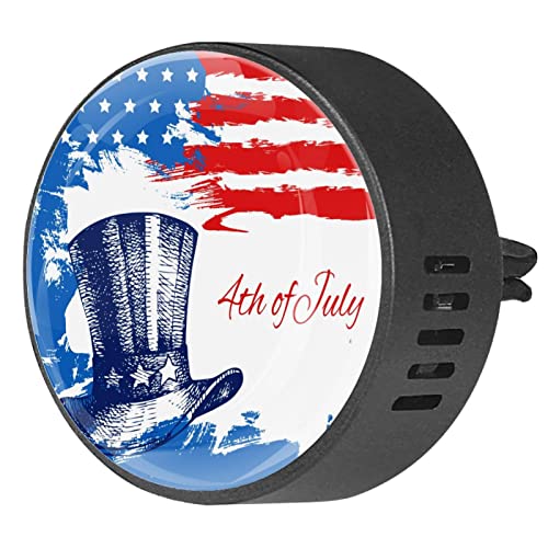 Timmershabi 4Th of July Poster 2PCS Custom Car Aromatherapy Ambientador Difusor de Fragancia de Coche Locket Difusor de Coche Clip de Ventilación para Coche Aplicable para Coche Oficina y Cocina