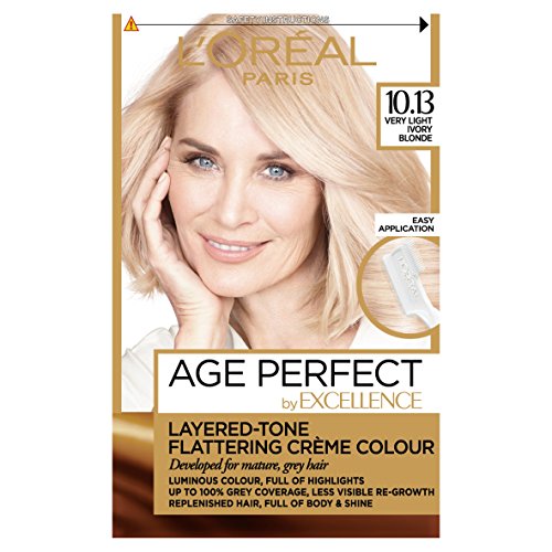 Tinte para cabello L'Oreal Paris Excellence Age Perfect, tono 10.03 rubio dorado muy claro