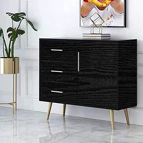 TJLMCORP - Papel pintado con textura de madera de grano blanco mate, película de vinilo, papel pintado autoadhesivo, forro para estantes, forro para cajones (40 cm x 300 cm, 15,7"x 118"negro)