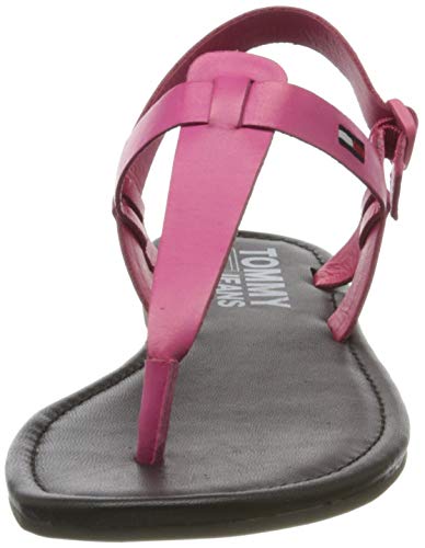 Tommy Hilfiger Color Block Basic Thong Sandal, Sandalias Punta Cerrada Mujer, Rojo (Blush Red Xif), 38 EU