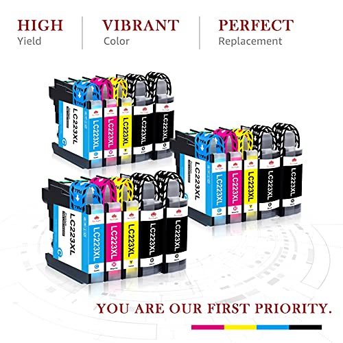 Toner Kingdom LC223 LC223XL Cartuchos de Tinta Compatibles de Reemplazo para Brother DCP-J4120DW DCP-J562DW MFC-J5625DW J4625DW J5320DW J5720DW J880DW J5620DW J680DW J4420DW J4620DW J480DW (15 Pack)