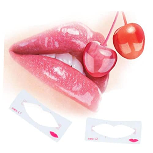 TOSSPER 3pcs Labios Plantilla Plantilla De Pintura De Labios Plantilla De Labio De Labios Maquillaje De Labios Tarjeta De Molde para Principiantes Herramientas De Ayuda Cosmética