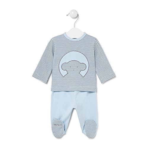 TOUS BABY - Set 2 piezas Primera Puesta. (1 Mes, Classic-1503 Celeste)