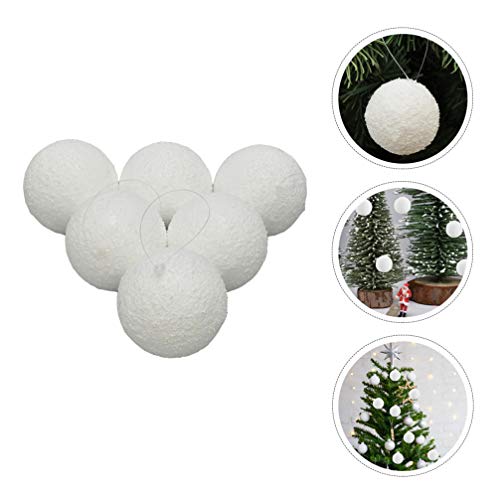 TOYANDONA 6 Piezas Bola de Espuma Blanca Bolas de Poliestireno de Espuma de Poliestireno Decoración de Fiesta Bola de Espuma Mini Bola Artesanal para Hacer Adornos de Bricolaje