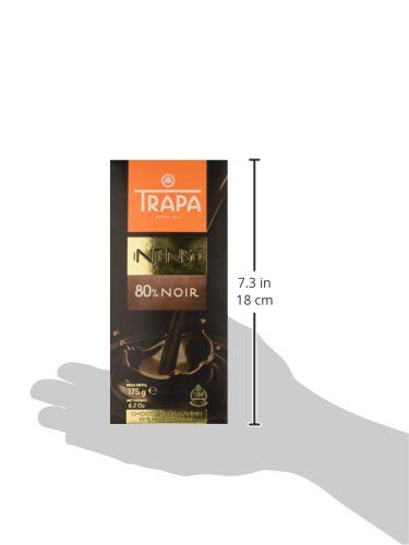 Trapa Tableta de Chocolate Negro 80%, Pack de 1