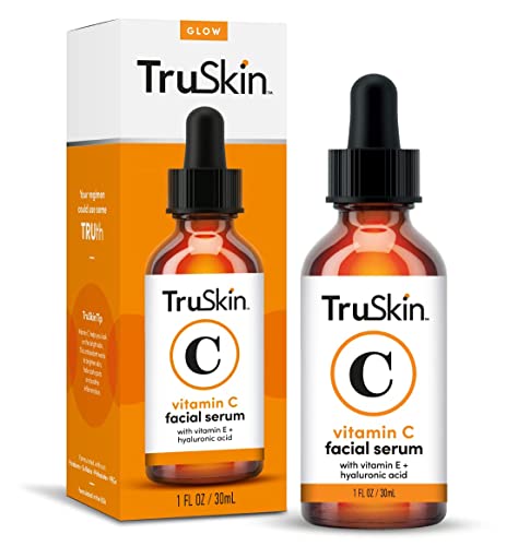 TruSkin Naturals - Sérum de vitamina C para el rostro, sérum facial orgánico antienvejecimiento con ácido hialurónico. Envase de 30 ml