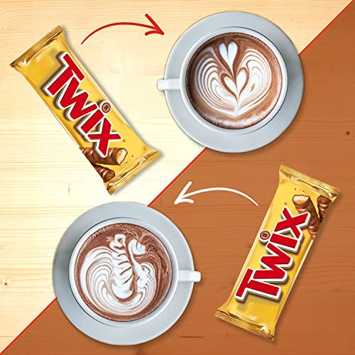 Twix Chocolatina con Galleta crujiente y suave caramelo recubiertos de chocolate con leche (25 x 50g)