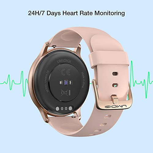 UMIDIGI Reloj Inteligente con Esfera Personalizada, Smartwatch para Hombres y Mujer con Monitor de Frecuencia Cardíaca, Resistente Al Agua hasta 5ATM, 14 Modos Deportivos