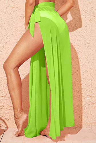 UMIPUBO Mujer Vestido de Playa Semi-Transparente Ropa de Baño Playa Vestido Suelto de Traje de baño Bikini Cover up Falda Cruzada Talla Grande Sarong de Playa