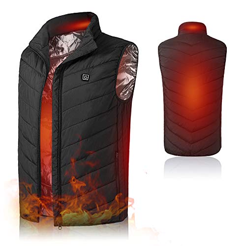 Unisex Warm Heating Vest Heated Vest Slim Fit Electric Heating Gilet In Winter Warm,Electric Warm Size Adjustable,for Outdoor Camping Hiking Hunting XL