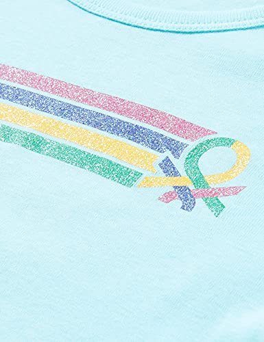 United Colors of Benetton Camiseta M/L 3i9wc154i, Turquesa 0z8, 140 cm para Niñas