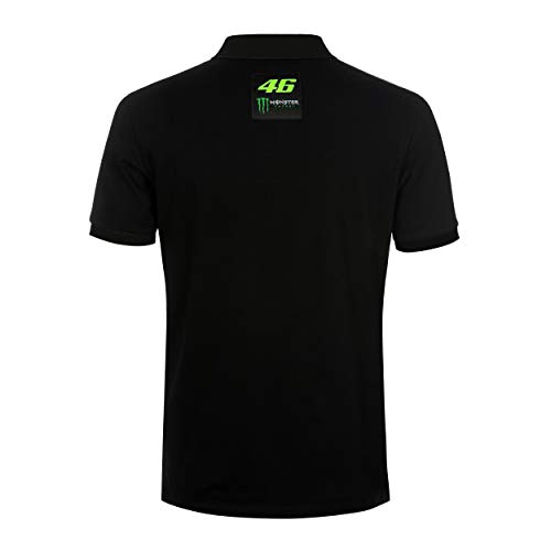 Valentino Rossi Monster Dual, Polo Hombre, Negro, S