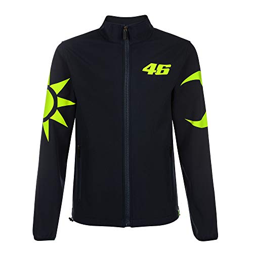 Valentino Rossi Replica DE Chaqueta DE Sol Y Luna DE Casco VR46 (Negro, XXL)