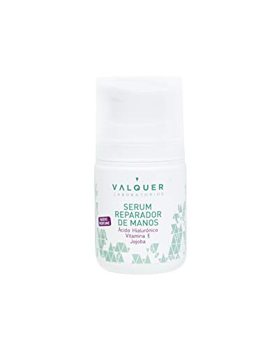 Valquer Laboratorios Serum Reparador de Manos Acido Hialuronico Hidratación Manos, Hidratante y Reparador, Manos Secas e Irritadas, Hidratante Manos, Vegano, Único, 50Mililitros