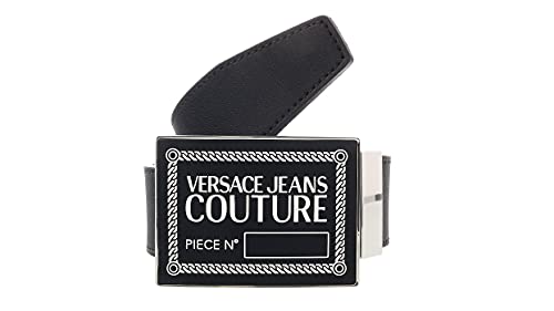 Versace Vaqueros Couture Cinturón Negro Logo Hombre (110)