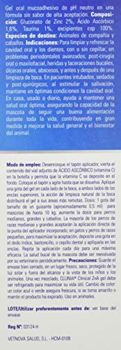 Vetnova Clunia Clinical Zn-A Gel de Higiene Dental para Perros y Gatos - 118 ml, Azul