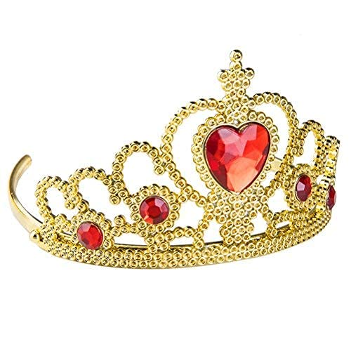 Vicloon Princesa Vestir Accesorios 8Pcs Regalo Conjunto de Belleza Corona Anillo Sceptre Collar Pendientes Guantes para Niña (Amarillo)…