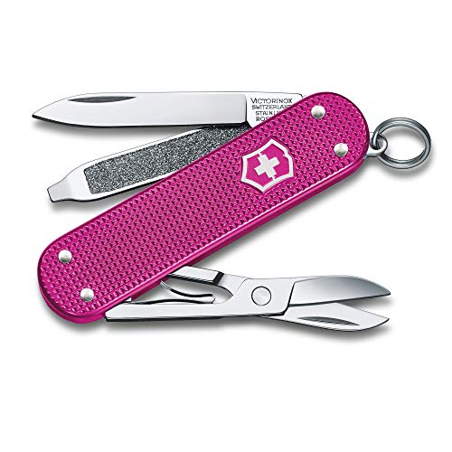 Victorinox Classic SD Alox Navaja pequeña con 5 funciones incluyendo hoja, lima de uñas y tijeras