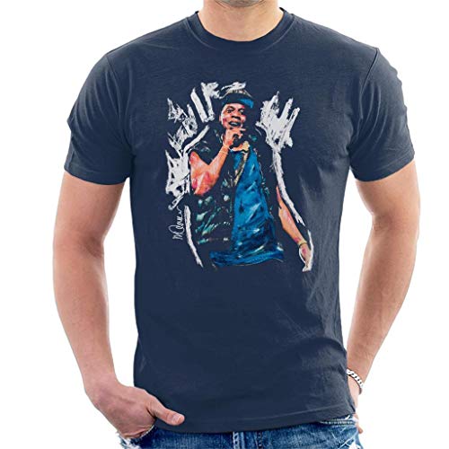 VINTRO Jay Z - Camiseta para Hombre con Estampado de Sidney Maurer Azul Azul Marino XXL